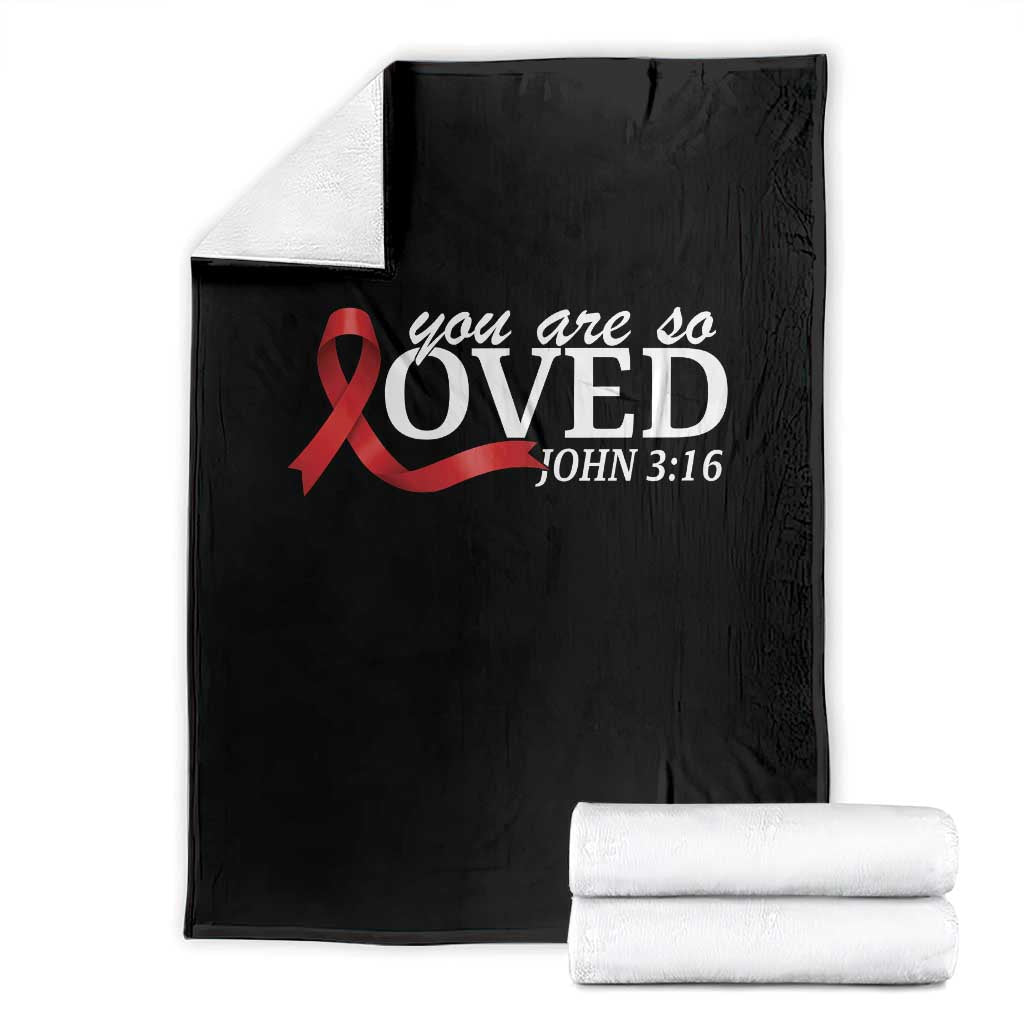 Red Ribbon Christian Throw Blanket Cross Bible Verse Inspirational Religious Faith TS14 Black Print Your Wear