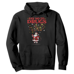 Santa Christmas Hoodie AIDS Awwanrness Red Ribbon HIV Support TS14 Black Print Your Wear
