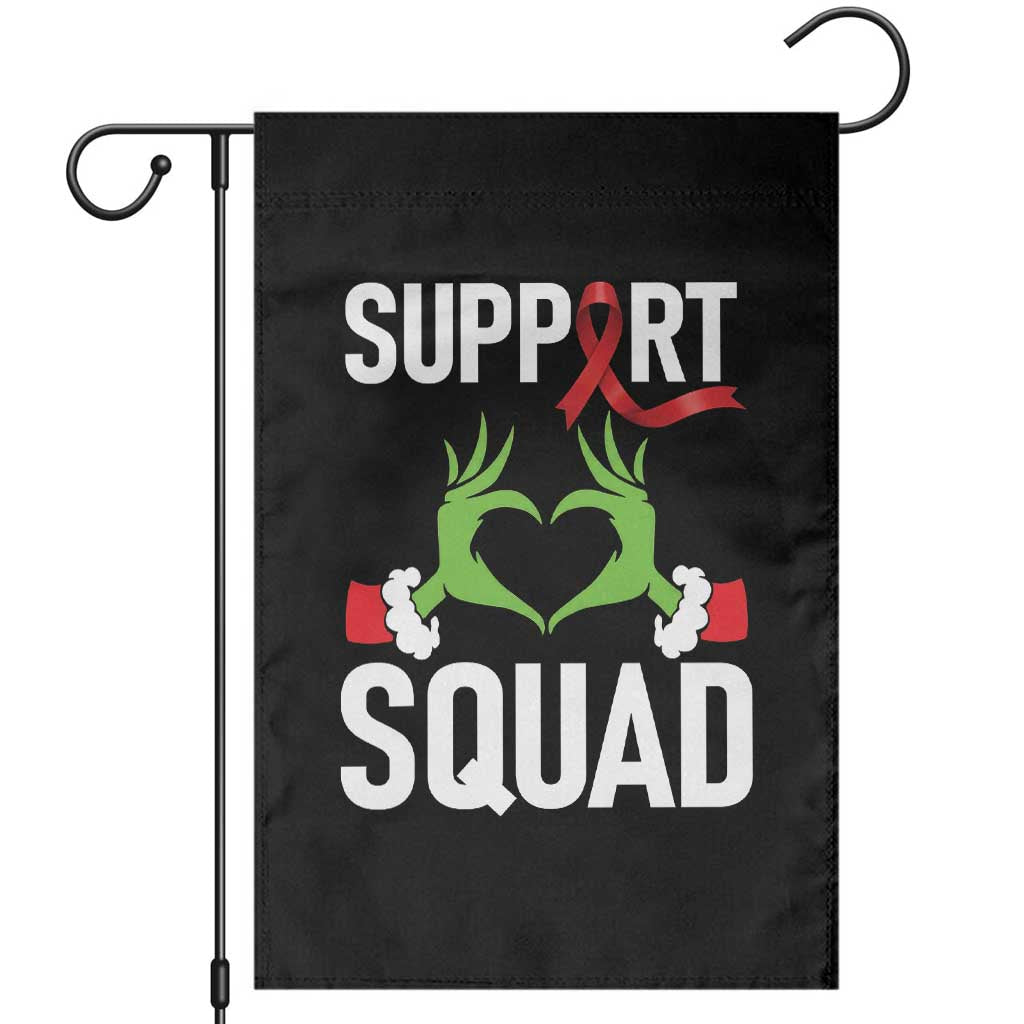 Red Ribbon AIDS Awareness Garden Flag Elf Hand Christmas HIV Support TS14 Black Print Your Wear