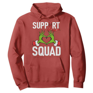 Red Ribbon AIDS Awareness Hoodie Elf Hand Christmas HIV Support TS14 Red Print Your Wear