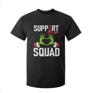 Red Ribbon AIDS Awareness T Shirt For Kid Elf Hand Christmas HIV Support TS14 Black Print Your Wear