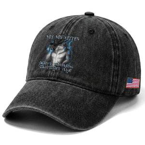 Not Now Kitten Daddy Increasing Shareholder Value Washed Cotton Baseball Cap Funny Werewolf Meme Sarcastic TS14 Print Your Wear