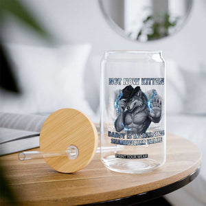 Not Now Kitten Daddy Increasing Shareholder Value Glass Can Funny Wolf Meme TS14 Print Your Wear