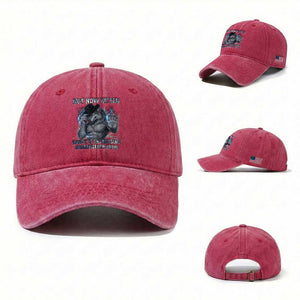Not Now Kitten Daddy Increasing Shareholder Value Washed Cotton Baseball Cap Funny Wolf Meme TS14 Washed Cap Universal Fit Red Print Your Wear