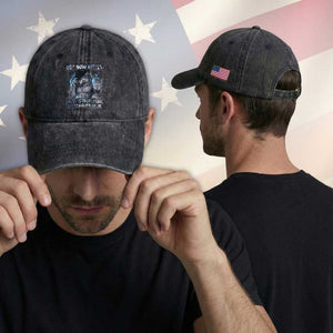 Not Now Kitten Daddy Increasing Shareholder Value Washed Cotton Baseball Cap Funny Wolf Meme TS14 Print Your Wear