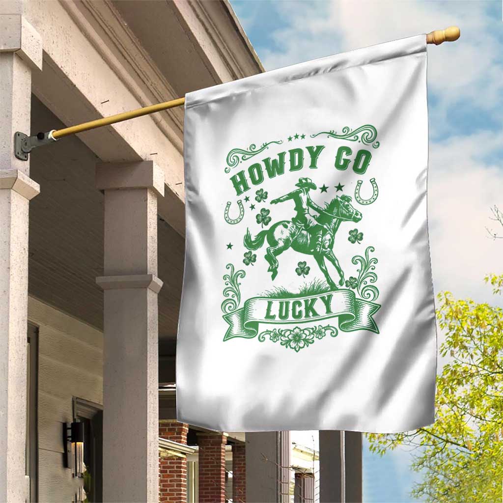 Cowboy St Patrick's Day Garden Flag Howdy Go Lucky TS14 Print Your Wear