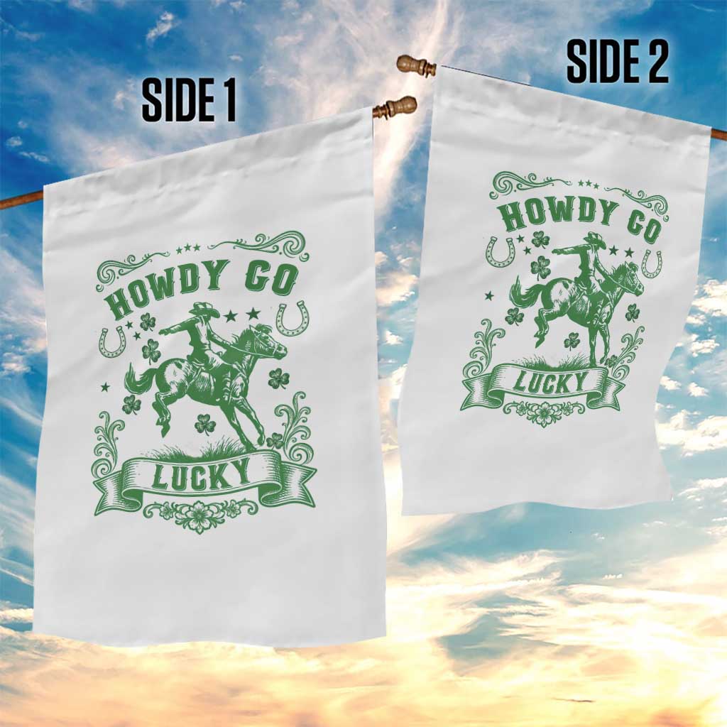 Cowboy St Patrick's Day Garden Flag Howdy Go Lucky TS14 Print Your Wear