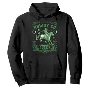 Cowboy St Patrick's Day Hoodie Howdy Go Lucky TS14 Black Print Your Wear