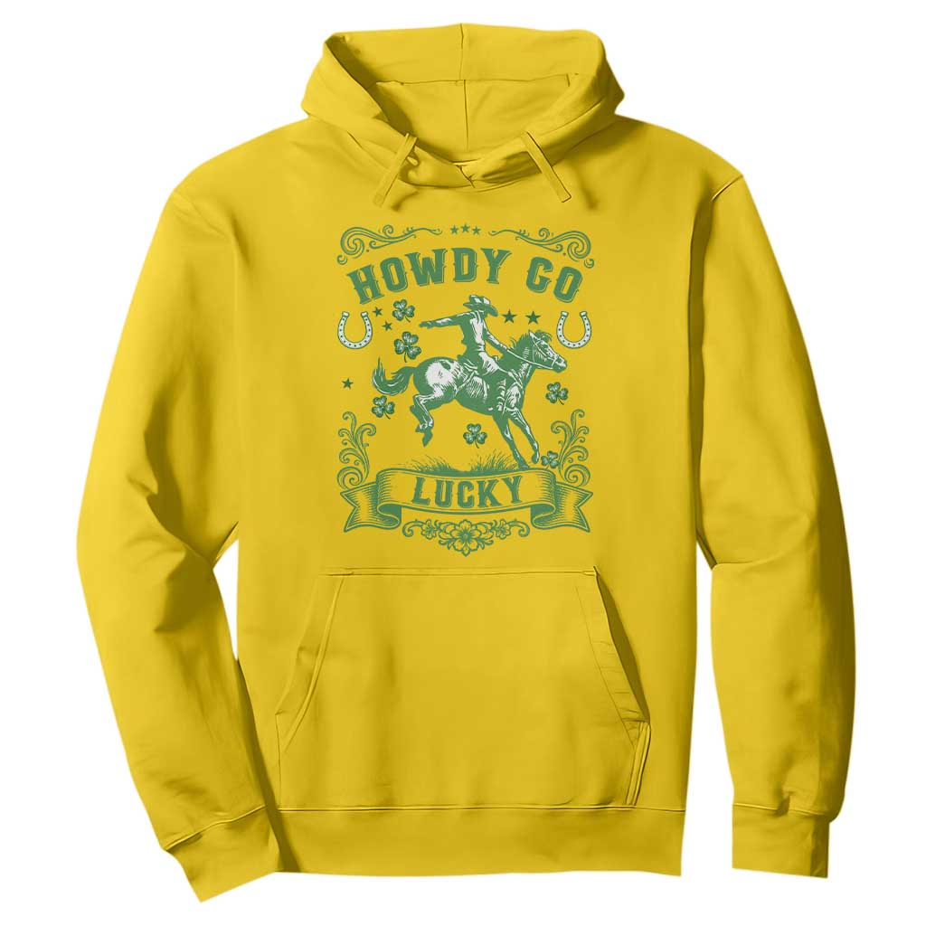 Cowboy St Patrick's Day Hoodie Howdy Go Lucky TS14 Daisy Print Your Wear