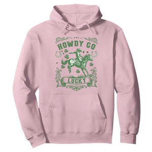 Cowboy St Patrick's Day Hoodie Howdy Go Lucky TS14 Light Pink Print Your Wear
