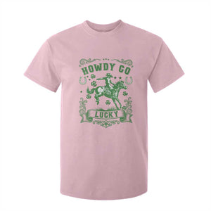 Cowboy St Patrick's Day T Shirt For Kid Howdy Go Lucky TS14 Light Pink Print Your Wear