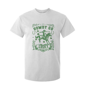 Cowboy St Patrick's Day T Shirt For Kid Howdy Go Lucky TS14 White Print Your Wear