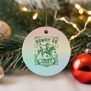 Cowboy St Patrick's Day Ceramic Ornament Howdy Go Lucky TS14 1pc Pastel Print Your Wear