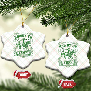 Cowboy St Patrick's Day Ceramic Ornament Howdy Go Lucky TS14 Print Your Wear