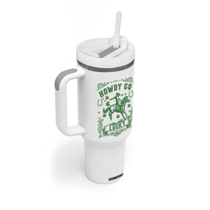 Cowboy St Patrick's Day Tumbler With Handle Howdy Go Lucky TS14 Print Your Wear