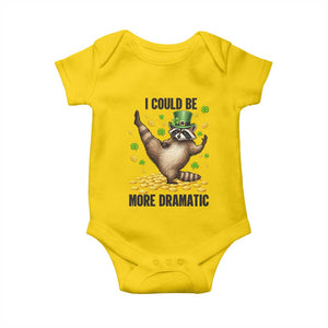 Funny Raccoon St Patrick's Day Baby Onesie I Could Be More Dramatic TS14 Daisy Print Your Wear