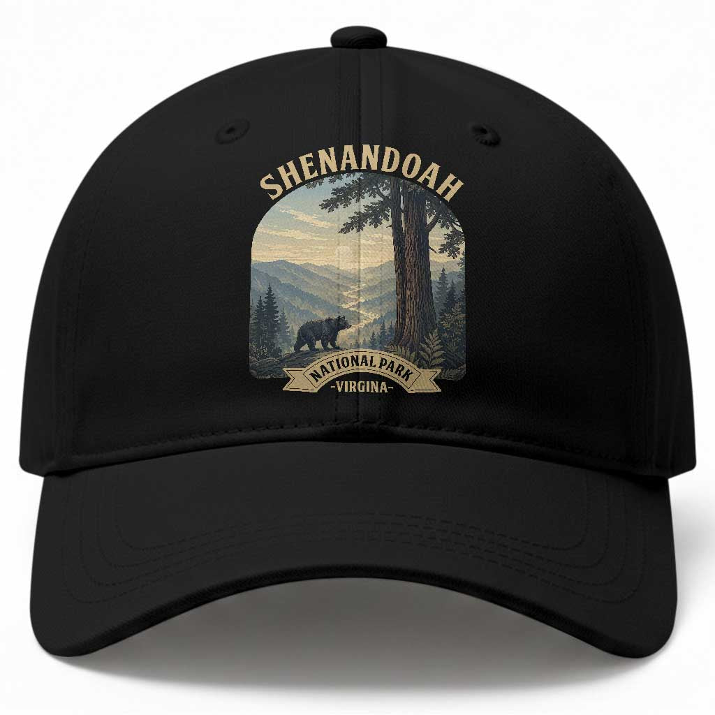 Shenandoah National Park Baseball Cap Vintage Virginia Nature Mountain Bear TS14 Print Your Wear