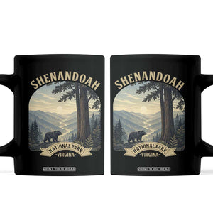 Shenandoah National Park Coffee Mug Vintage Virginia Nature Mountain Bear TS14 Black Print Your Wear