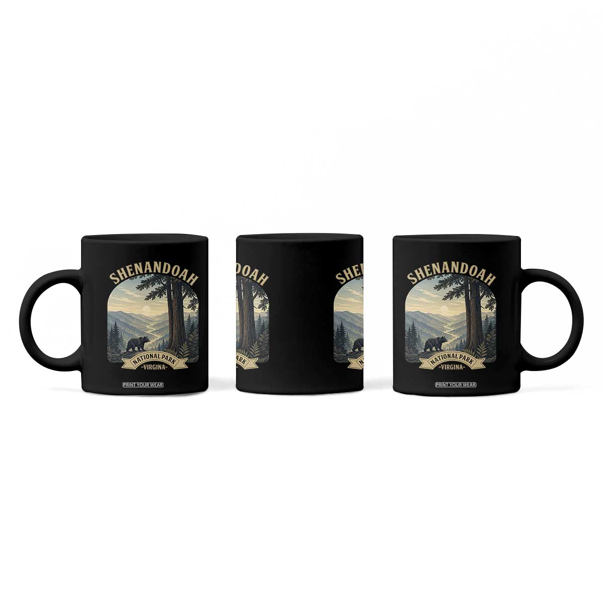Shenandoah National Park Coffee Mug Vintage Virginia Nature Mountain Bear TS14 Print Your Wear