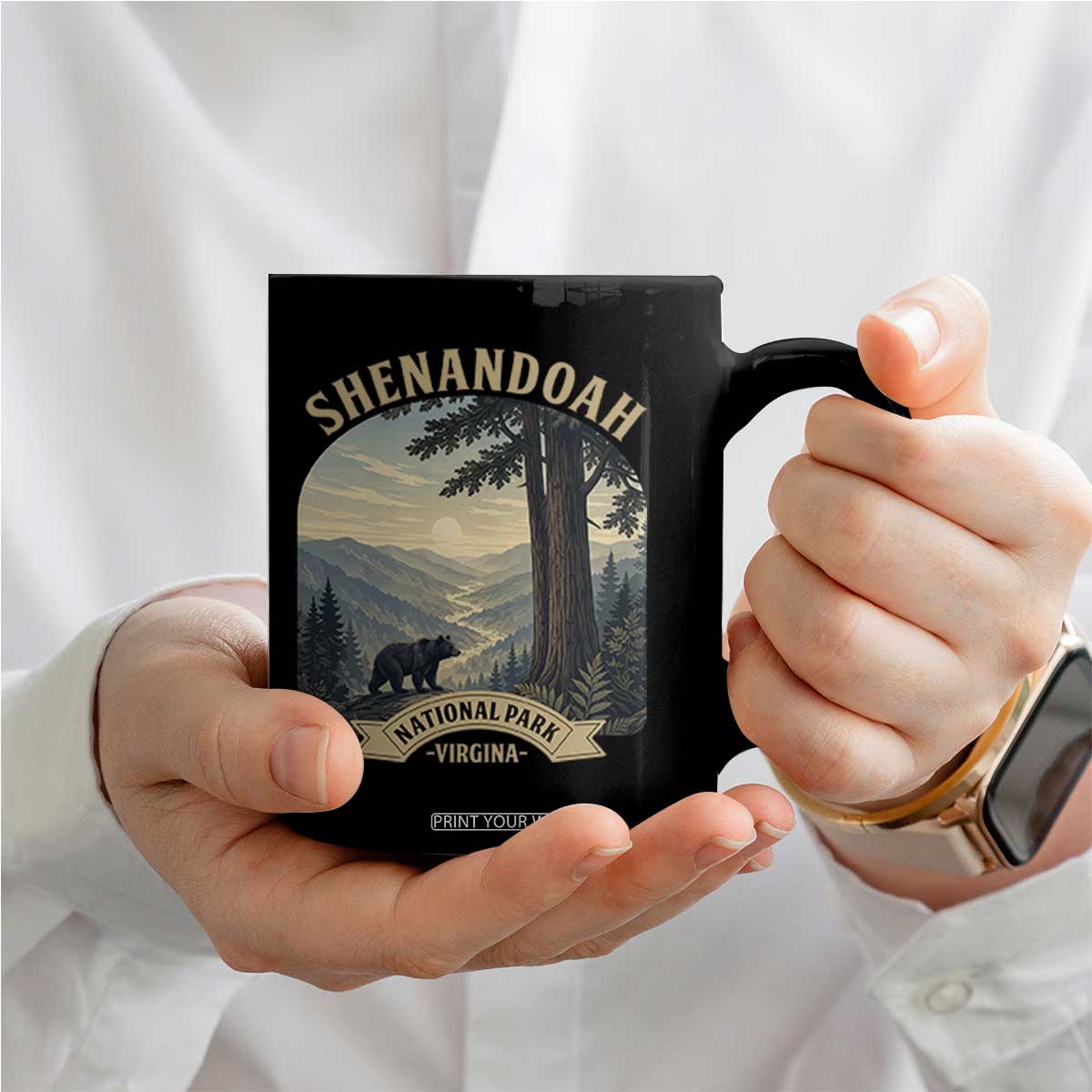 Shenandoah National Park Coffee Mug Vintage Virginia Nature Mountain Bear TS14 Print Your Wear