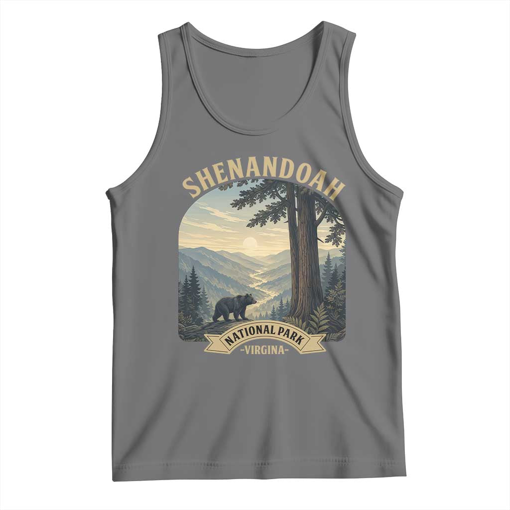 Shenandoah National Park Tank Top Vintage Virginia Nature Mountain Bear TS14 Black Heather Print Your Wear