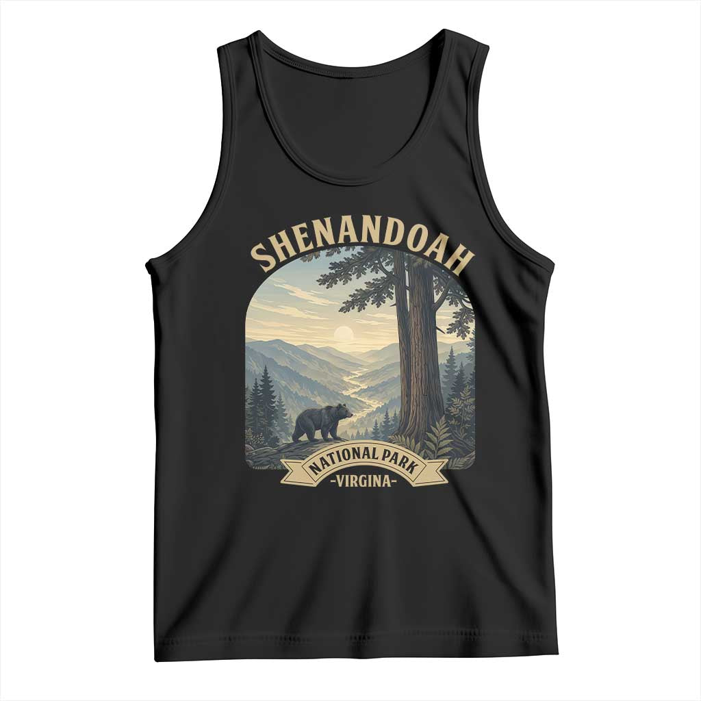Shenandoah National Park Tank Top Vintage Virginia Nature Mountain Bear TS14 Black Print Your Wear
