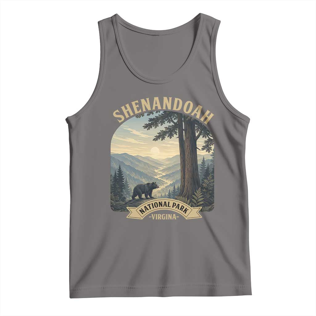 Shenandoah National Park Tank Top Vintage Virginia Nature Mountain Bear TS14 Deep Heather Print Your Wear
