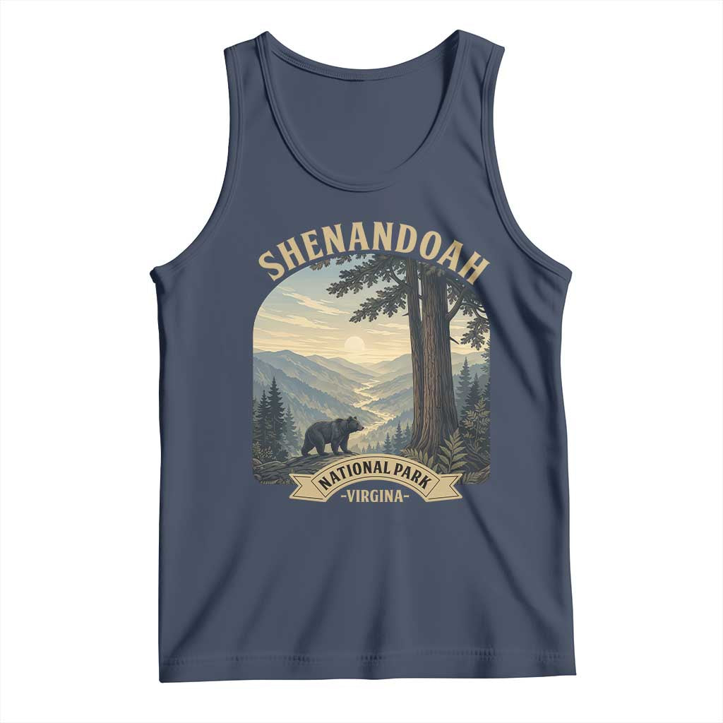 Shenandoah National Park Tank Top Vintage Virginia Nature Mountain Bear TS14 Navy Print Your Wear