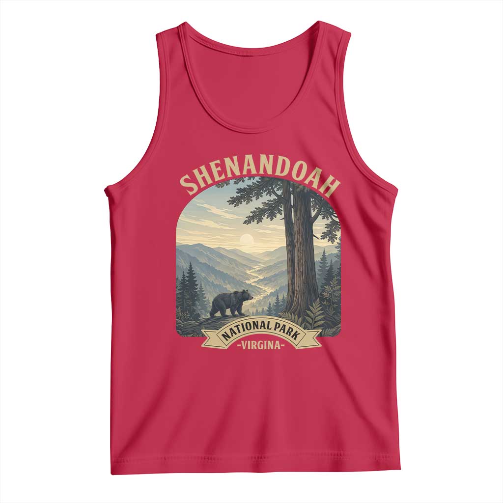 Shenandoah National Park Tank Top Vintage Virginia Nature Mountain Bear TS14 Red Print Your Wear