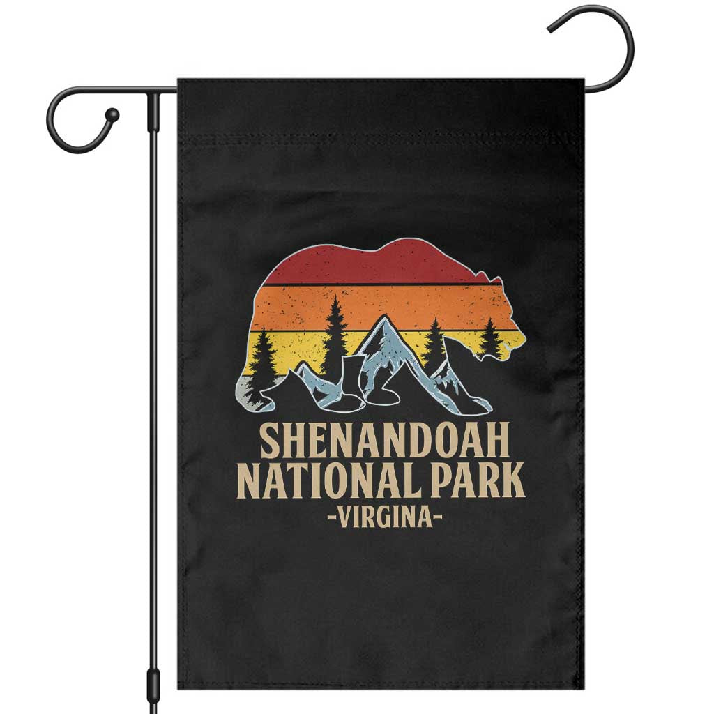 Shenandoah National Park Garden Flag Vintage Virginia Mountains Bear TS14 Black Print Your Wear