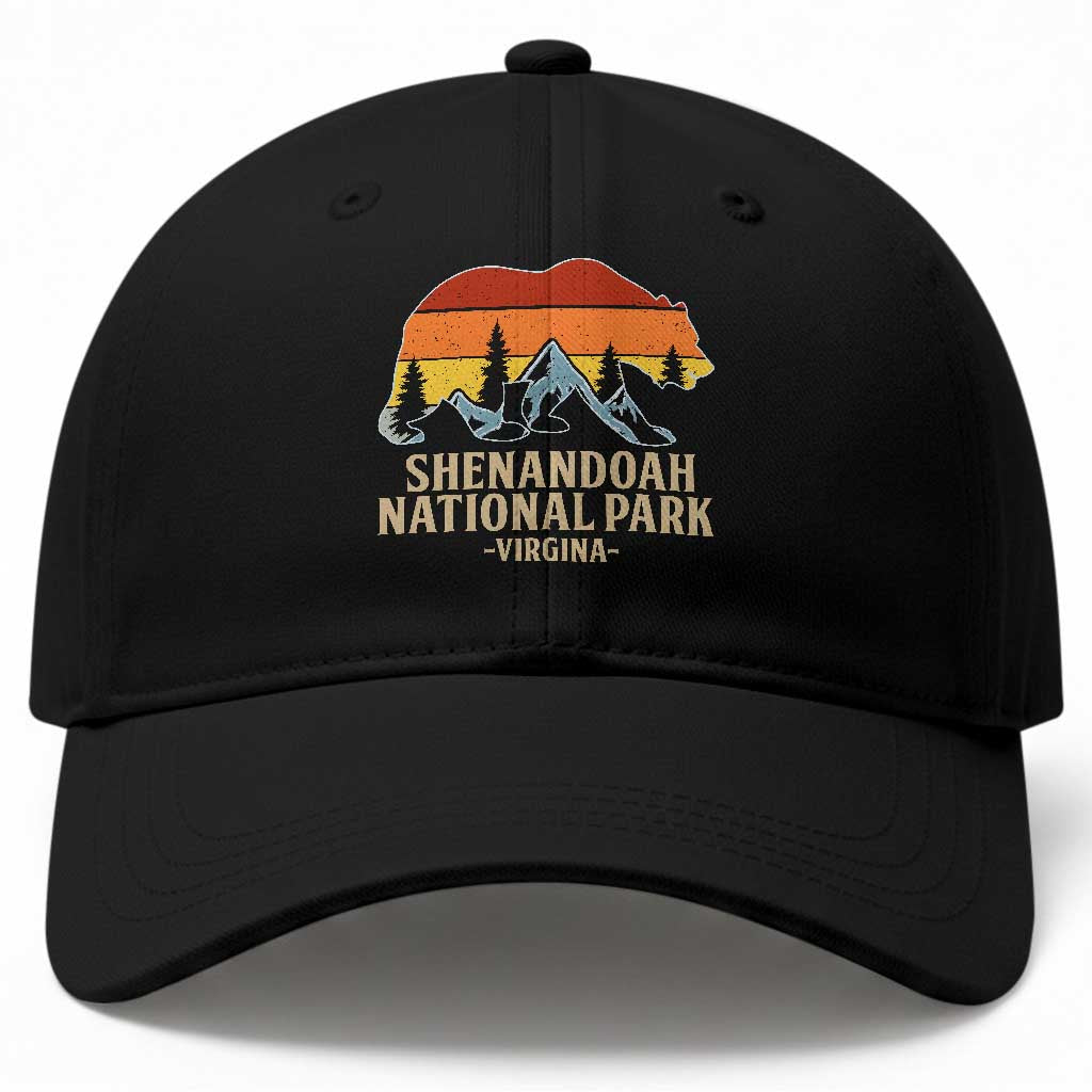 Shenandoah National Park Baseball Cap Vintage Virginia Mountains Bear TS14 Print Your Wear