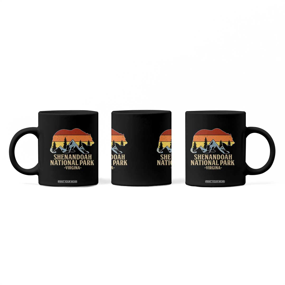 Shenandoah National Park Coffee Mug Vintage Virginia Mountains Bear TS14 Print Your Wear