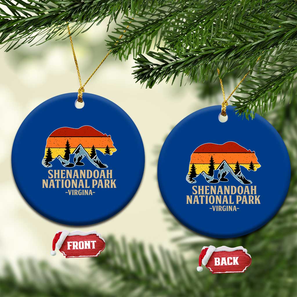 Shenandoah National Park Ceramic Ornament Vintage Virginia Mountains Bear TS14 1pc Blue Print Your Wear