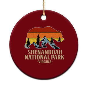 Shenandoah National Park Ceramic Ornament Vintage Virginia Mountains Bear TS14 1pc Red Print Your Wear