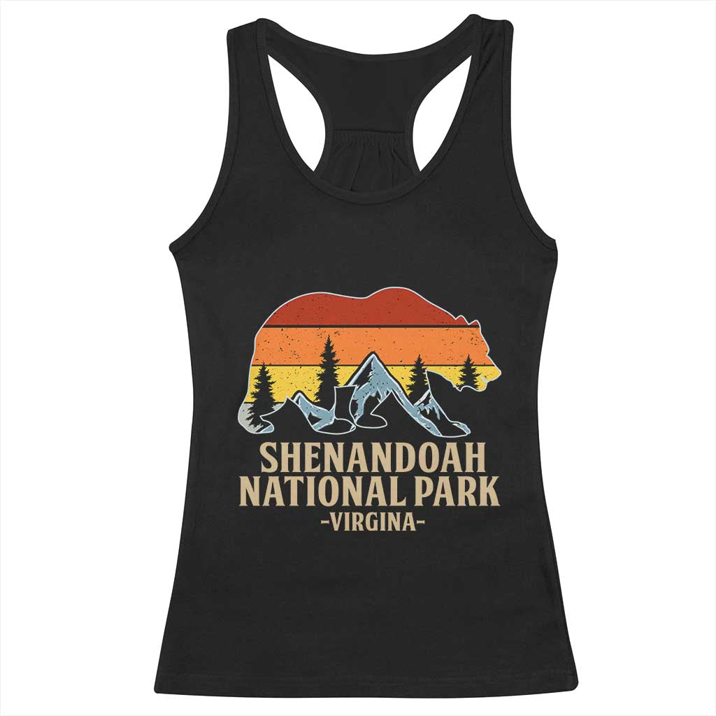 Shenandoah National Park Racerback Tank Top Vintage Virginia Mountains Bear TS14 Black Print Your Wear