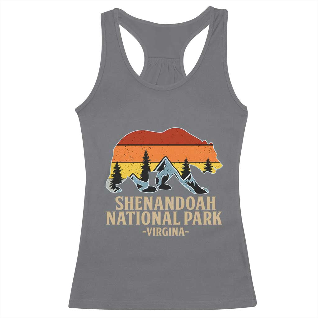 Shenandoah National Park Racerback Tank Top Vintage Virginia Mountains Bear TS14 Charcoal Print Your Wear