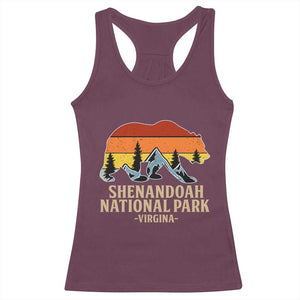 Shenandoah National Park Racerback Tank Top Vintage Virginia Mountains Bear TS14 Maroon Print Your Wear