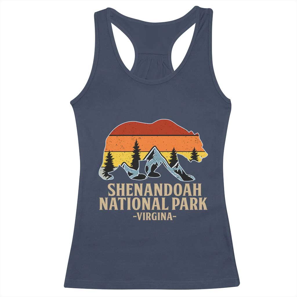 Shenandoah National Park Racerback Tank Top Vintage Virginia Mountains Bear TS14 Navy Print Your Wear