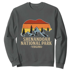 Shenandoah National Park Sweatshirt Vintage Virginia Mountains Bear TS14 Dark Heather Print Your Wear