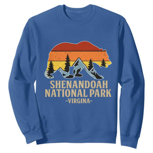 Shenandoah National Park Sweatshirt Vintage Virginia Mountains Bear TS14 Royal Blue Print Your Wear