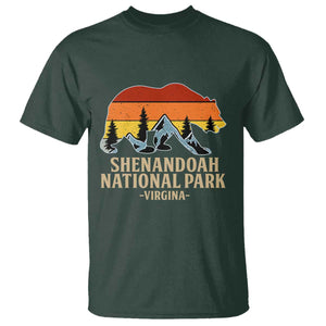 Shenandoah National Park T Shirt Vintage Virginia Mountains Bear TS14 Dark Forest Green Print Your Wear