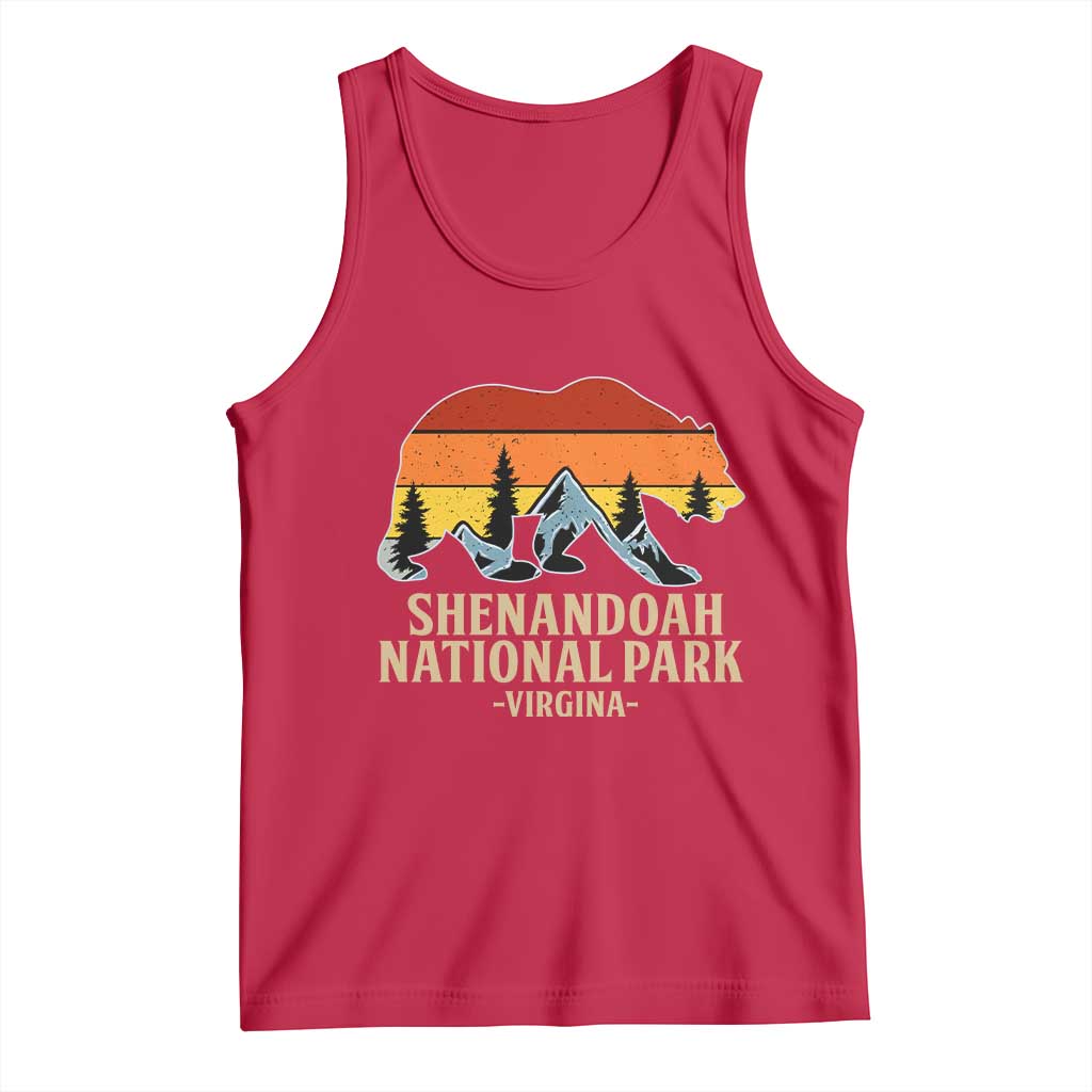 Shenandoah National Park Tank Top Vintage Virginia Mountains Bear TS14 Red Print Your Wear