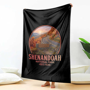 Shenandoah National Park Throw Blanket Vintage Virginia Mountain Landscape TS14 Print Your Wear