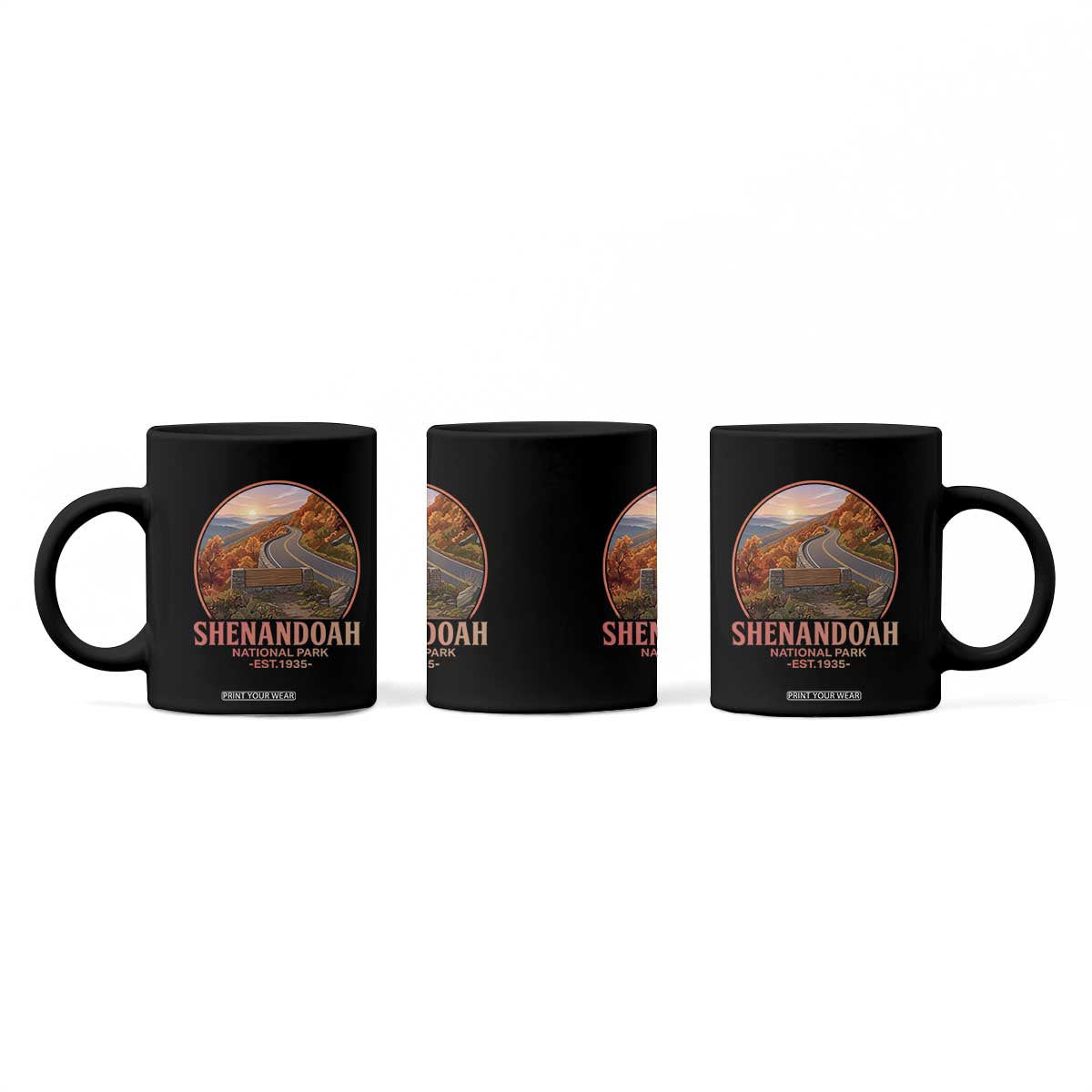 Shenandoah National Park Coffee Mug Vintage Virginia Mountain Landscape TS14 Print Your Wear