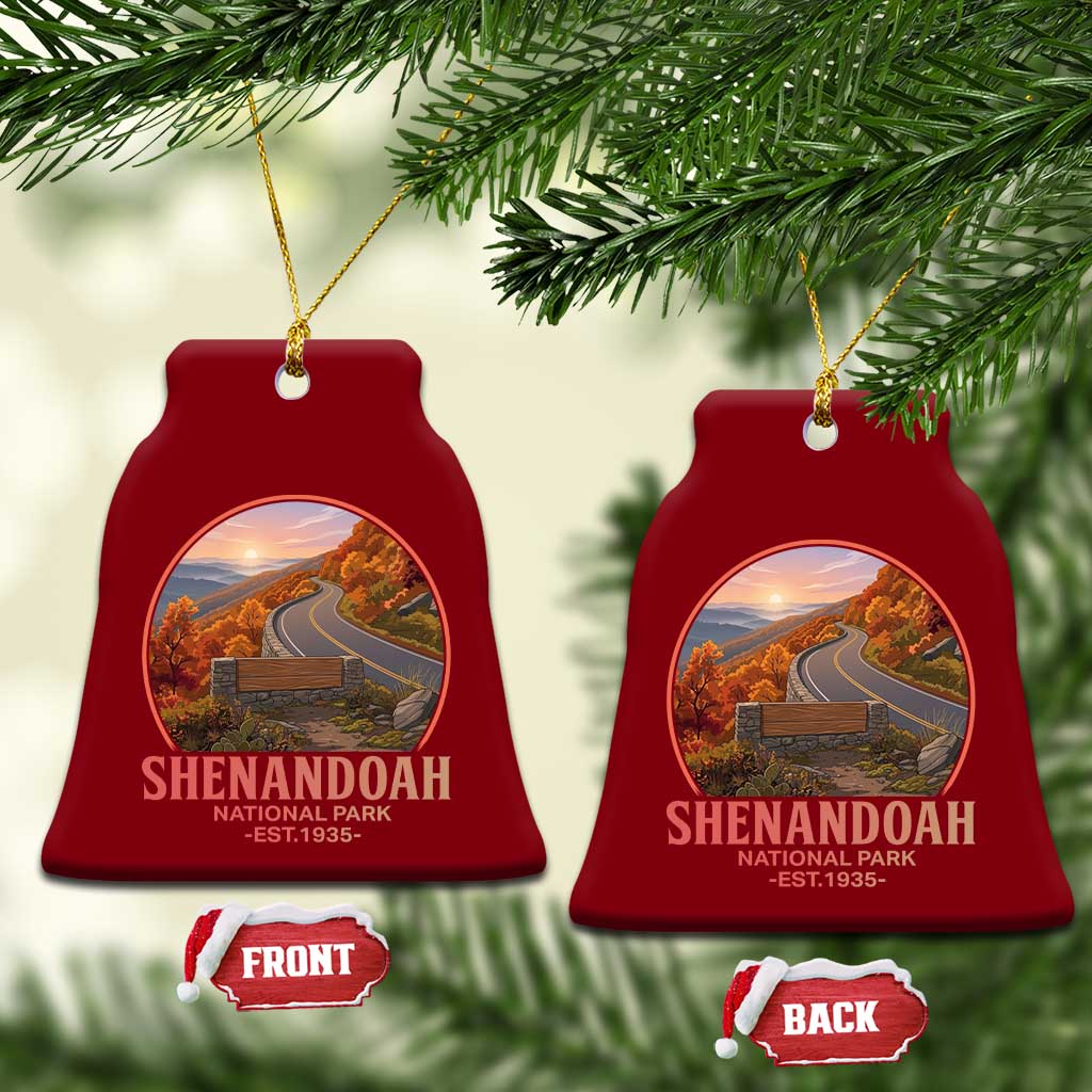 Shenandoah National Park Ceramic Ornament Vintage Virginia Mountain Landscape TS14 Print Your Wear