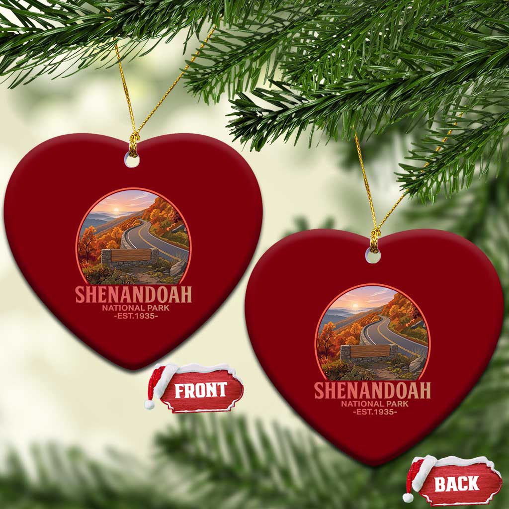 Shenandoah National Park Ceramic Ornament Vintage Virginia Mountain Landscape TS14 Print Your Wear