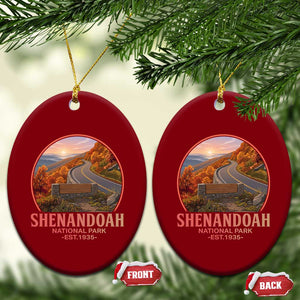 Shenandoah National Park Ceramic Ornament Vintage Virginia Mountain Landscape TS14 Print Your Wear