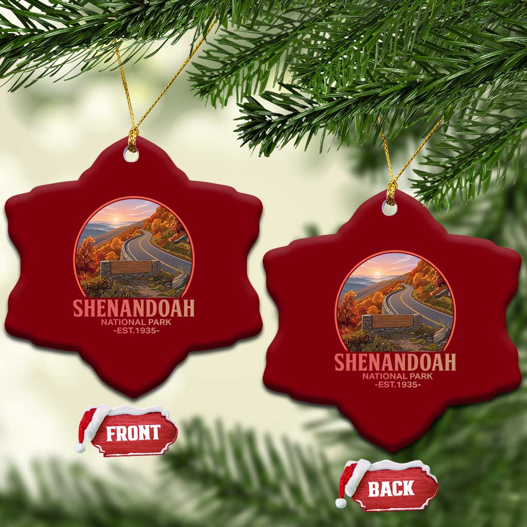 Shenandoah National Park Ceramic Ornament Vintage Virginia Mountain Landscape TS14 Print Your Wear