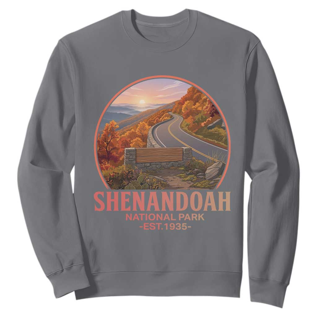 Shenandoah National Park Sweatshirt Vintage Virginia Mountain Landscape TS14 Charcoal Print Your Wear