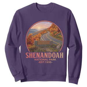 Shenandoah National Park Sweatshirt Vintage Virginia Mountain Landscape TS14 Purple Print Your Wear